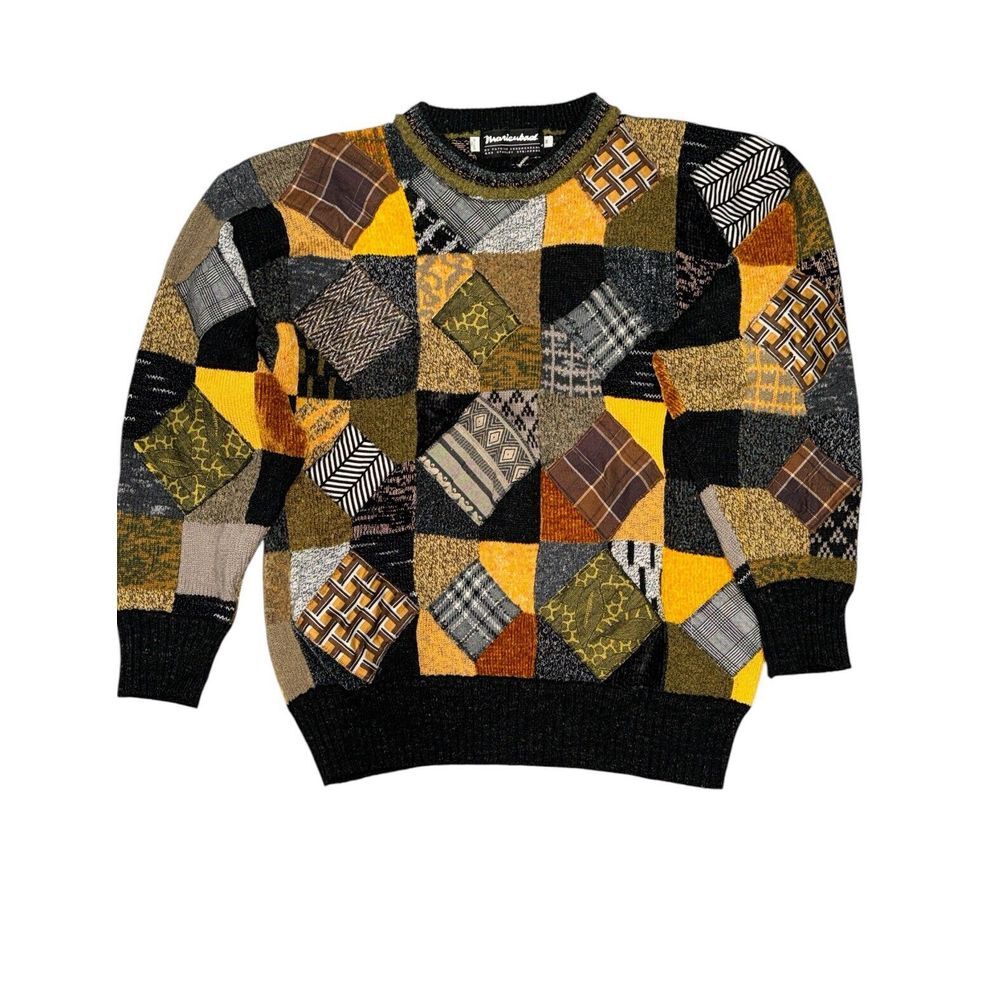 Vtg Marienbad by Patrick Groenendaal & Stanley Steinberg Patchwork EUC Gold Blk